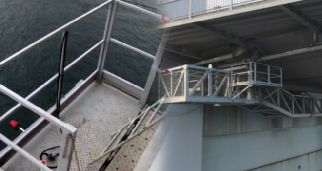  15 Temmuz Şehitler Köprüsü'ndeki bakım platformu görüntülendi
