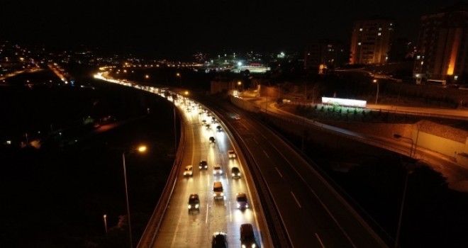 Yoğunluk sürüyor! ,Havadan böyle görüntülendi