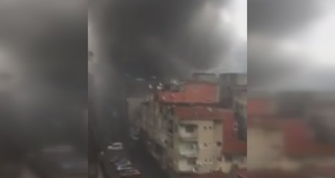 Kadıköy Fikirtepe'de bir inşaatta yangın çıktı
