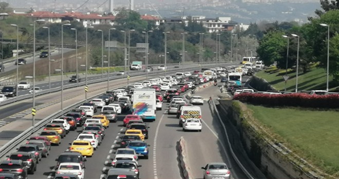 15 Temmuz Şehitler Köprüsünde trafik yoğunluğu