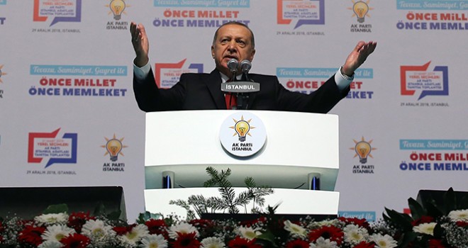 Erdoğan, 'İstanbul için en büyük tehdit deprem, en büyük siyasi tehdit ise CHP'