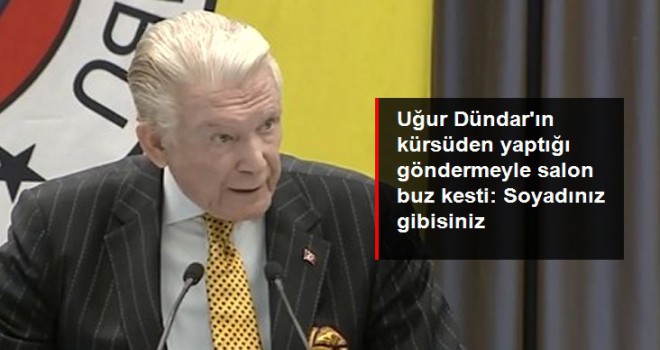 Uğur Dündar'ın kürsüden yaptığı göndermeyle salon buz kesti: Soyadınız gibisiniz