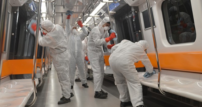  Metro vagonları virüse karşı nano teknoloji ile temizleniyor