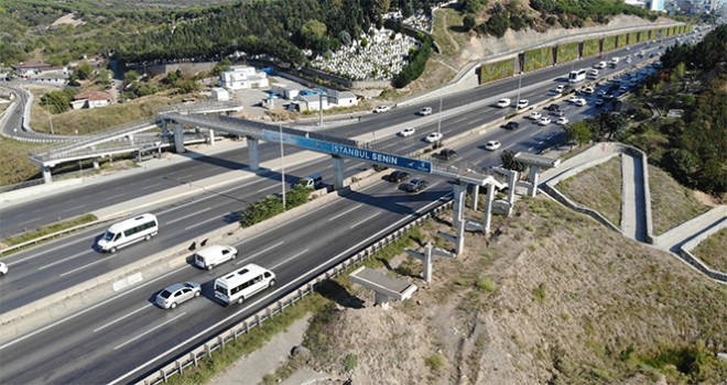  ‘Engelli' engelsiz üst geçidi havadan görüntülendi