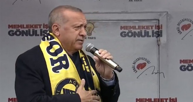Cumhurbaşkanı Erdoğan Ağrı'da konuşuyor