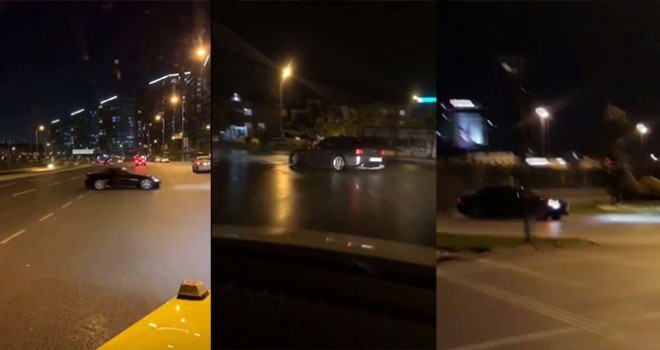 İstanbul'da lüks otomobillerle 'drift' terörü