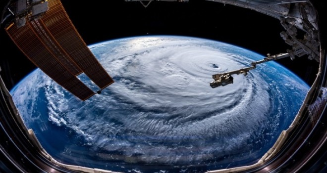 Florence Kasırgası ,uzaydan böyle görüntülendi