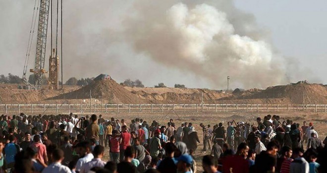 Gazze sınırında 1 kişi şehit oldu, 312 kişi yaralandı