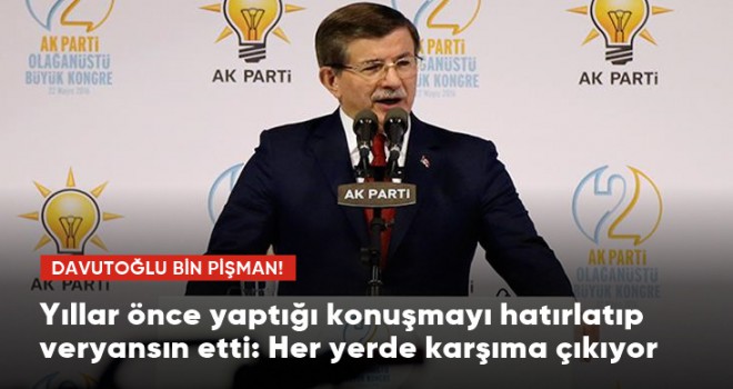 Ahmet Davutoğlu'ndan yıllar sonra gelen itiraf: