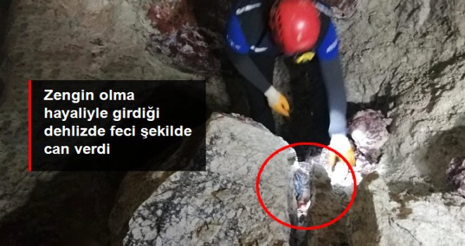 Define aradığı dehlizde feci şekilde can verdi