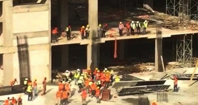 Rize’de AVM inşaatında kalıp işçileri ile demir işçileri arasında kavga çıktı. Olayda 7 işçi yaralandı.