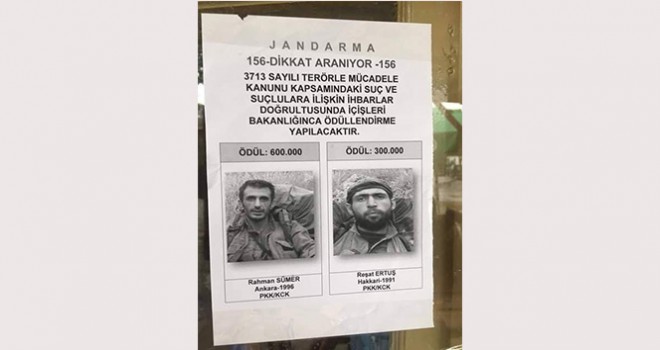 Asker Doğu Karadeniz'de iki PKK'lının peşinde