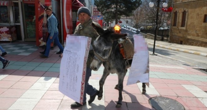  Yozgat'ta eşekli eylem