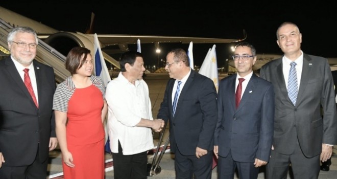 Filipinler Devlet Başkanı İsrail'e geldi
