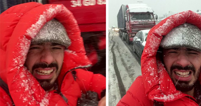 İstanbul'a yağan kar habercileri de zor durumda bıraktı