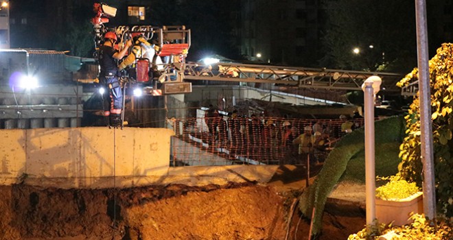 Ümraniye'de metro inşaatında göçük!