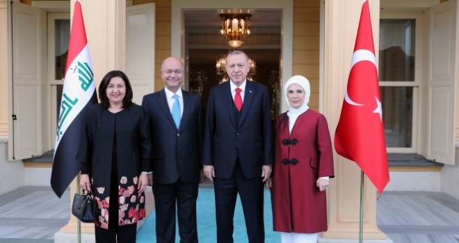 Cumhurbaşkanı Erdoğan ile Berham Salih bir araya geldi