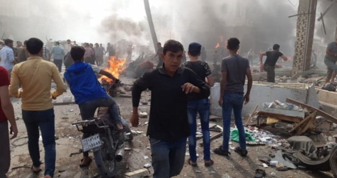 El-Bab'da bombalı saldırı, çok sayıda ölü ve yaralılar var