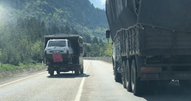 Kasasında sebze meyve değil otomobil taşıdı