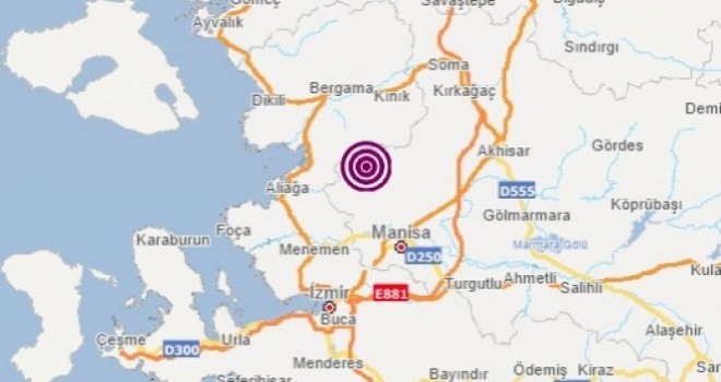  Manisa'da 4.1 büyüklüğünde deprem