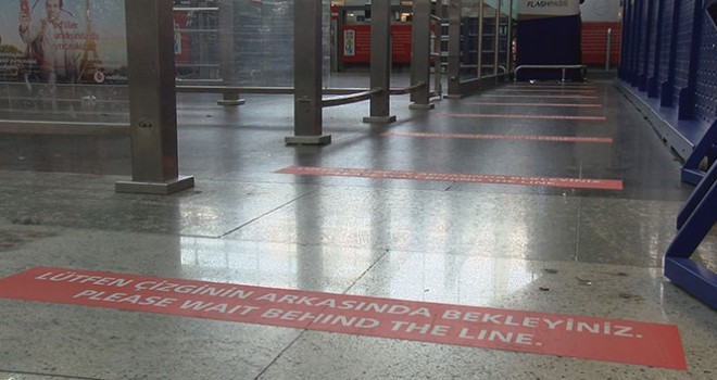 Sabiha Gökçen Havalimanı'nda 'kırmızı çizgi' uygulaması