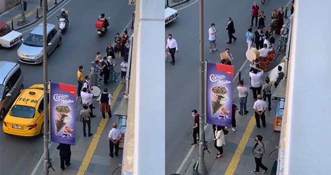 İstanbul'un göbeğinde maskesiz ve mesafesiz eğlenceler kamerada