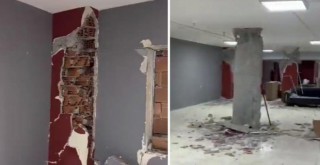 Kolonlar tuğladan yapılmış