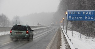  Bolu Dağı'nda kar yağışı başladı
