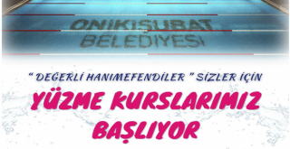 Onikişubat Belediyesi’nin kadınlara özel yüzme kursu