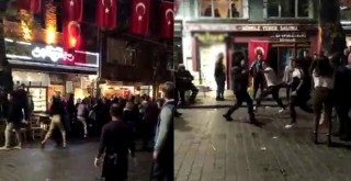  Kuzguncuk'ta tekme ve yumrukların konuştuğu kavga kamerada