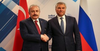 TBMM Başkanı Şentop Rusya'da mevkidaşlarıyla bir araya geldi
