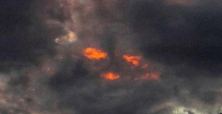 Bingöl'de gökyüzünde beliren görüntü