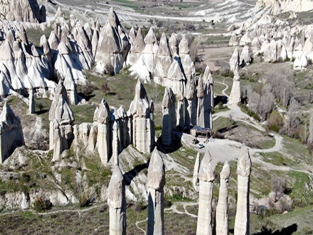 Hayalet şehir Kapadokya havadan görüntülendi