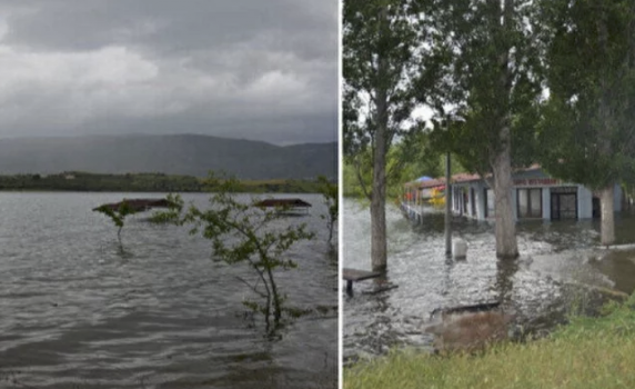 Barajı'nın doluluk oranı artınca tesisler su altında kaldı